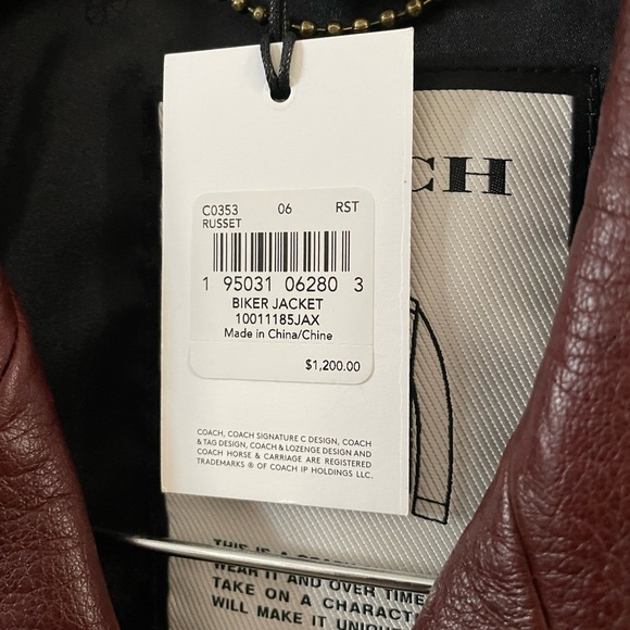 Coach Leather Biker Jacket - Picture 6 of 12